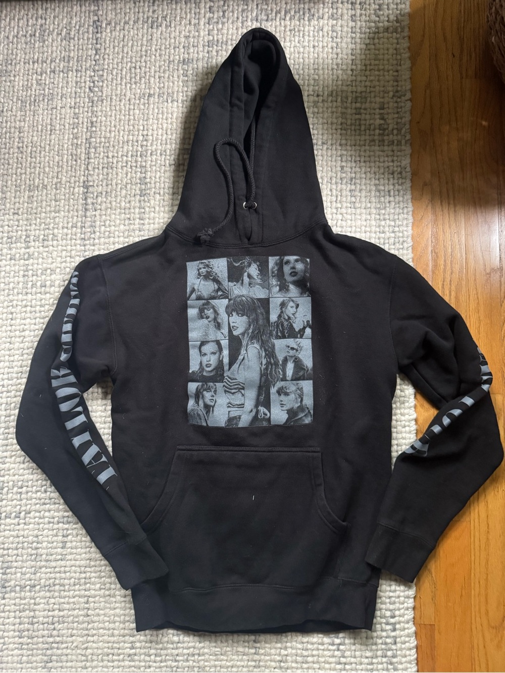 Taylor Swift Eras Tour Black Collage Hoodie Small